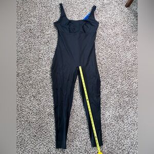 YITTY Headliner Shaping Black Catsuit Jumpsuit 1X Sculpting Stretch Bodysuit